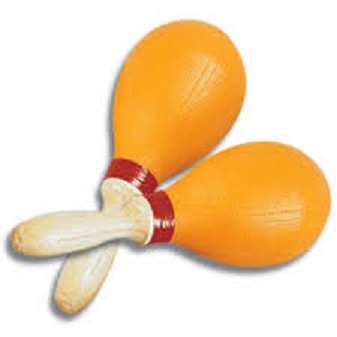 MARACAS SOUND EGGS WITH HANDLE 