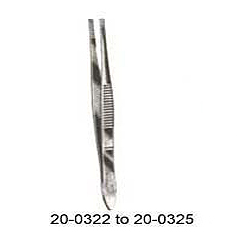 DRESSING FORCEPS WITH FLAT END, SWEDISH PATTERN 5 INCHES