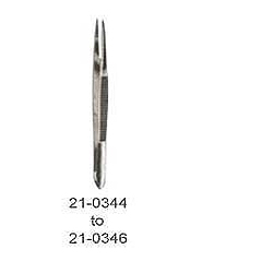 SPLINTER FORCEPS, VERY FINE POINTS, STRAIGHT/CURVED WITHOUT GUIDE PIN 5 INCHES