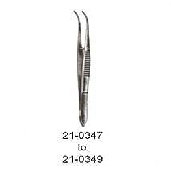 SPLINTER FORCEPS, VERY FINE POINTS, STRAIGHT/CURVED WITH GUIDE PIN 4 INCHES (11Â½CM)