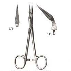 STIEGLITZ SPLINTER FORCEPS, BOX JOINT, CURVED 5Â½ INCHES (14CM)