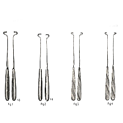 DESCHAMP LIGATURE NEEDLES, RIGHT OR LEFT HANDLE 8 INCHES