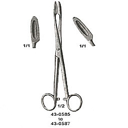GROSS NASAL POLYPUS FORCEPS, SCREW JOINT, LIGHT MODEL STRAIGHT/CURVED, WITH CATCH 5 INCHES (13CM)