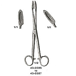 GROSS NASAL POLYPUS FORCEPS, SCREW JOINT, LIGHT MODEL STRAIGHT/CURVED, WITH CATCH 6Â¼ INCHES (16CM)