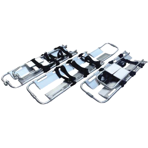 ALUMINIUM FOLDING SCOOP STRETCHER W/3 STRAPS(PM-4A1-FSS)