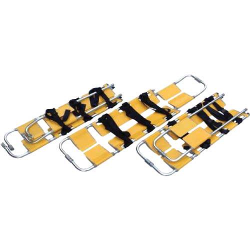 ALUMINIUM FOLDING SCOOP STRETCHER W/3 STRAPS(PM-4B1-FSS)