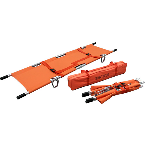 DOUBLE FOLD STRETCHER W/SEWN 2 STRAP IN CARRYING BAG)