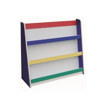 MULTI-COLOURED SINGLE-SIDED LIBRARY SHELF