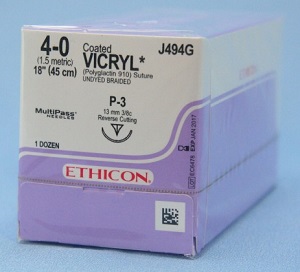 VICRYL UND 45CM 4/0 P-3
