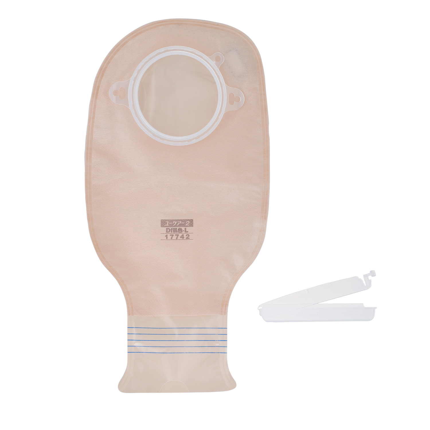 COLOSTOMY BAG (2 PIECE SYSTEM) YOUCARE 2DF - WITH FILTER - FLESH COLOR BAG