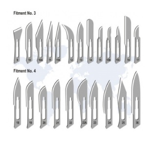 SURGICAL BLADE CARBON STEEL STERILIZED BY GAMMA RADIATION