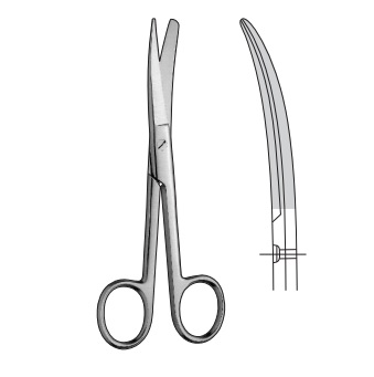 OPERATING SCISSORS, ROUND PATTERN, STANDARD CVD - 11.5CM