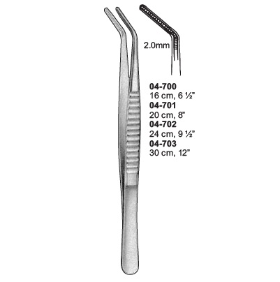 DE-BAKEY SPLINTER FORCEPS 16 CM