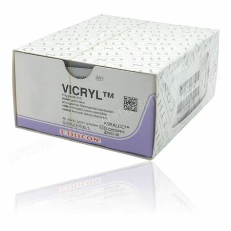 VICRYL 1 VIOLET 100CM 3/8Circle 65MM ETHIGUARD BP-5 Needle