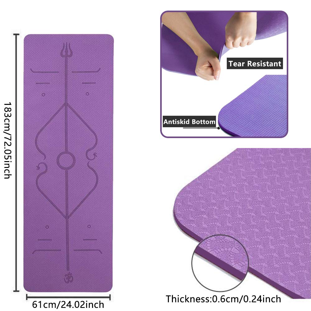 EXERCISE FITNESS MAT - 6MM TPE HIGH DENISITY ECOFRIENDLY ANTI-SLIP