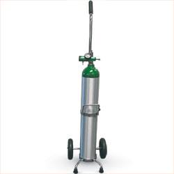 OXYGEN STAINLESS TANK 0.7M3 (4.6L) WITH VST-305 REGULATOR AND TROLLEY