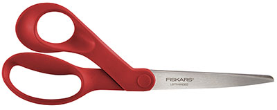 FISKARS PREMIER 8" LEFT-HAND BENT SCISSORS FOR SPLINTING