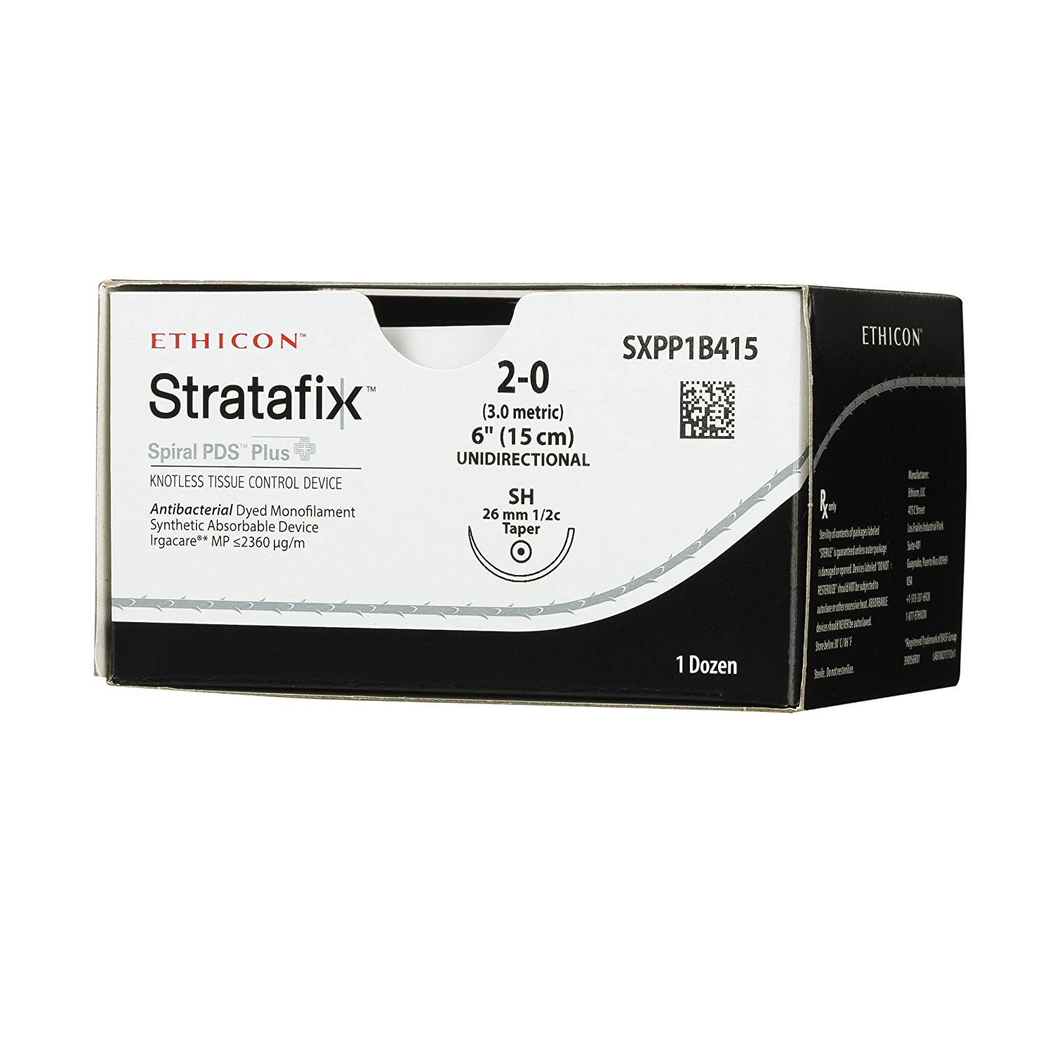 STRATAFIX SPIRAL PDS+ TENSILE 2-0 15CM SH