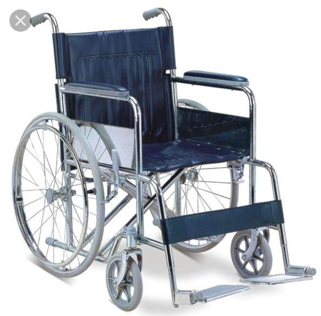 WHEELCHAIR-STD STEEL FOOTPLATE BLACK