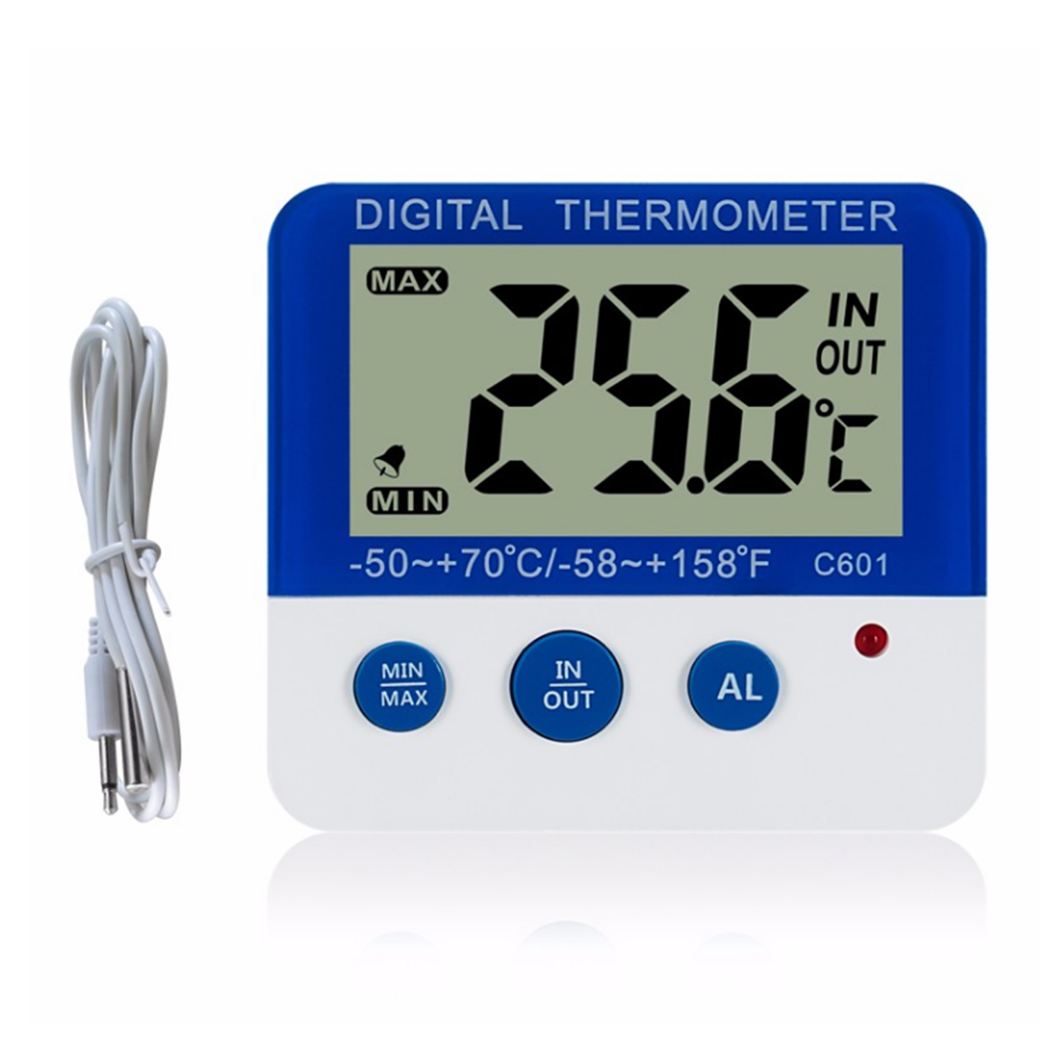 DIGITAL IN-OUTDOOR ALARM THERMOMETER