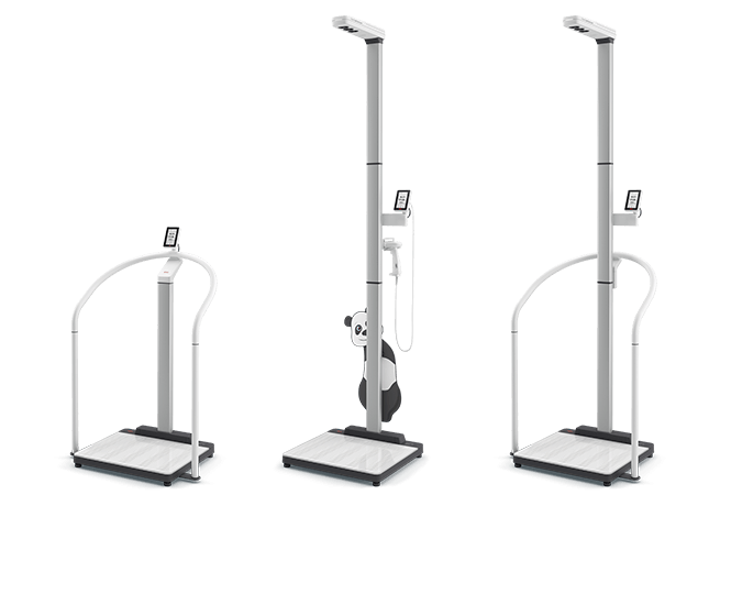 EMR-validated ULTRASONIC MEASURING STATION WITH ID-Display AND HANDRAIL