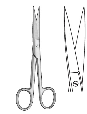 OPERATING SCISSOR ROUND PATTERN, STANDARD STRAIGTH S/S STR 