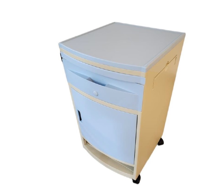 ABS BEDSIDE LOCKER WITH SHOE COMPARTMENT - BLUE