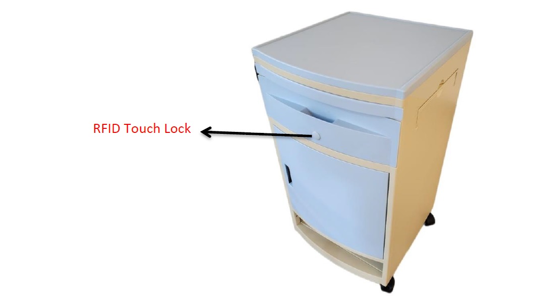 ABS LOCKER - BLUE WITH SHOE COMPARTMENT & RFID LOCK