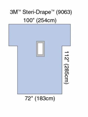 3M STERI-DRAPE : LAPAROTOMY DRAPE (UP-DOWN) - SIZE 183CM X 285CM
