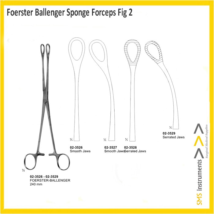 FOERSTER BALLENGER SPONGE FORCEPS STRAIGHT SERRATED