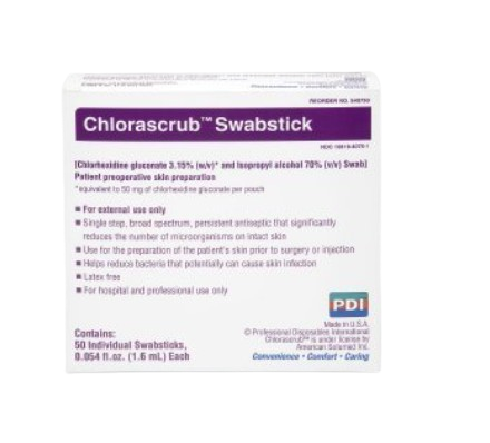 PDI PROFESSIONAL DISPOSABLES S40750 PREVANTICS SWABSTICK 1's 1.6ml