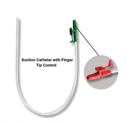 SUCTION CATHETER WITH FINGERTIP CONTROL 