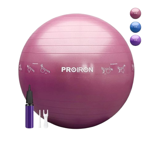 PROIRON EXTRA THICK EXERCISE BALL WITH POSTURES